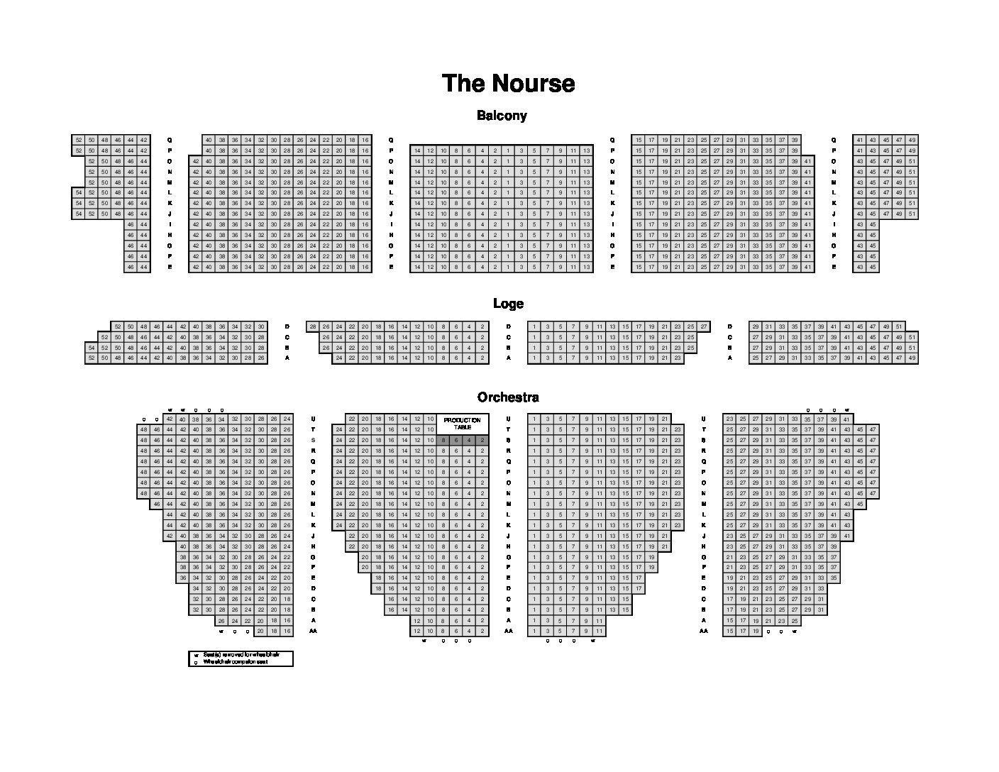 Nourse Theater Seating Chart