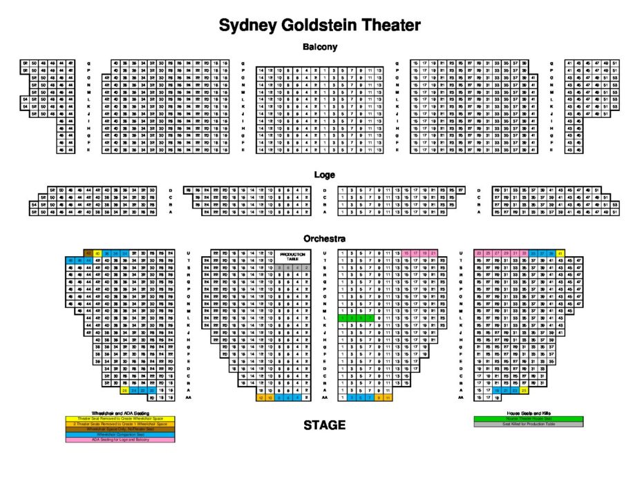 Sydney Goldstein Theater Seating Chart